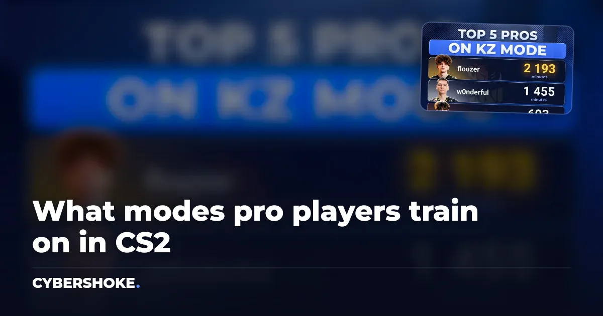 What modes pro players train on in CS2 on CYBERSHOKE