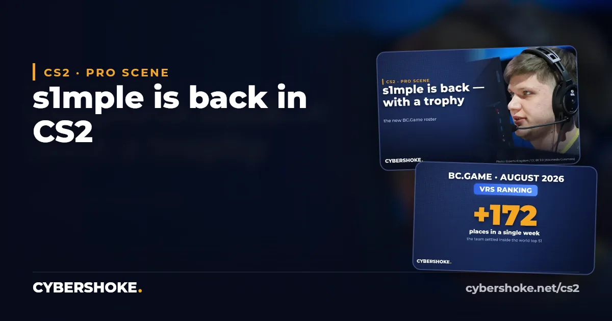 s1mple returned to CS2 with BC.Game