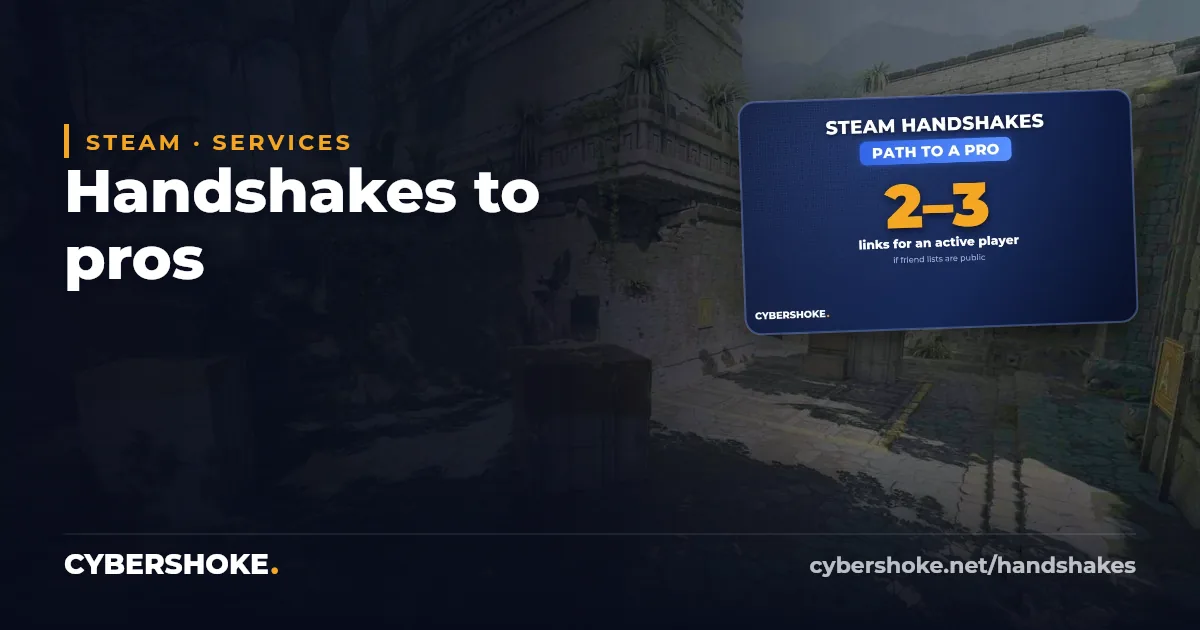 Steam handshakes: the chain to CS2 pro players