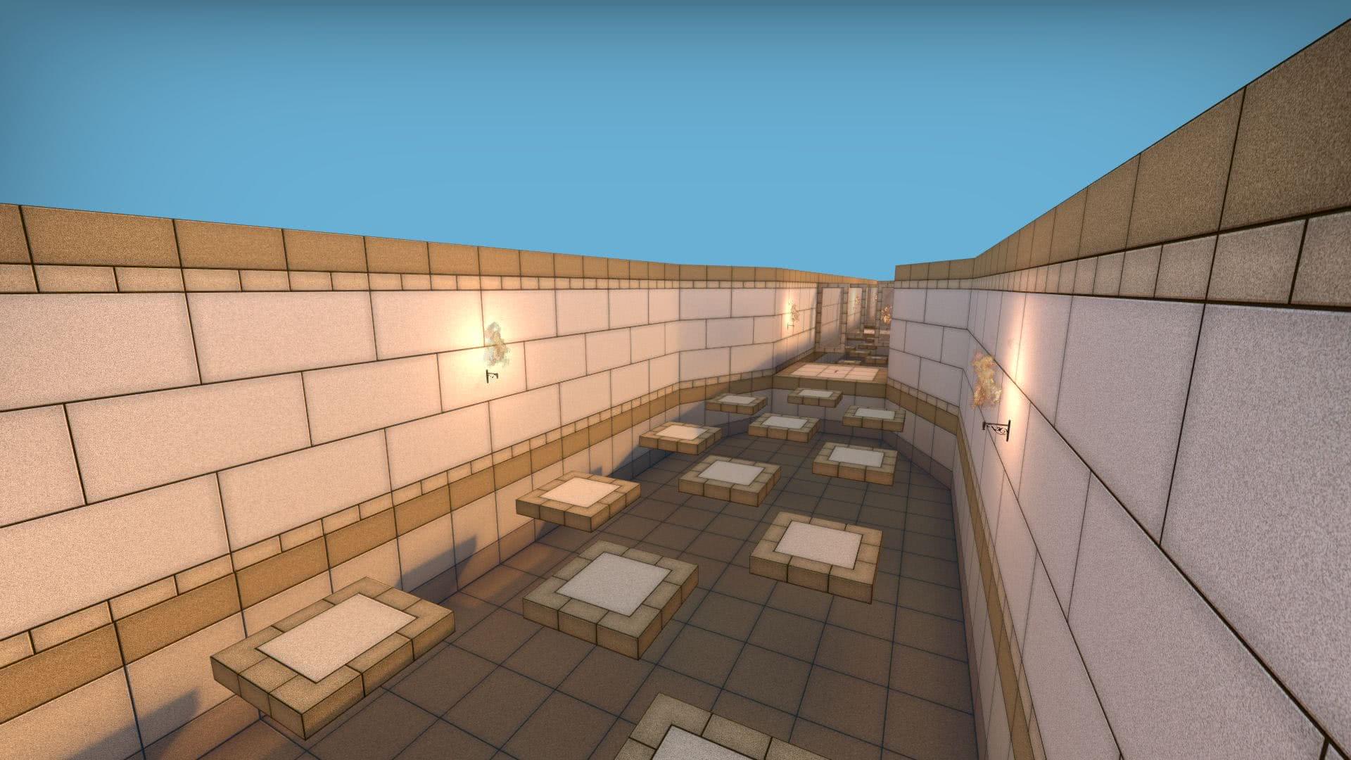 bhop_dust_temple map on CYBERSHOKE BHOP servers in CS2