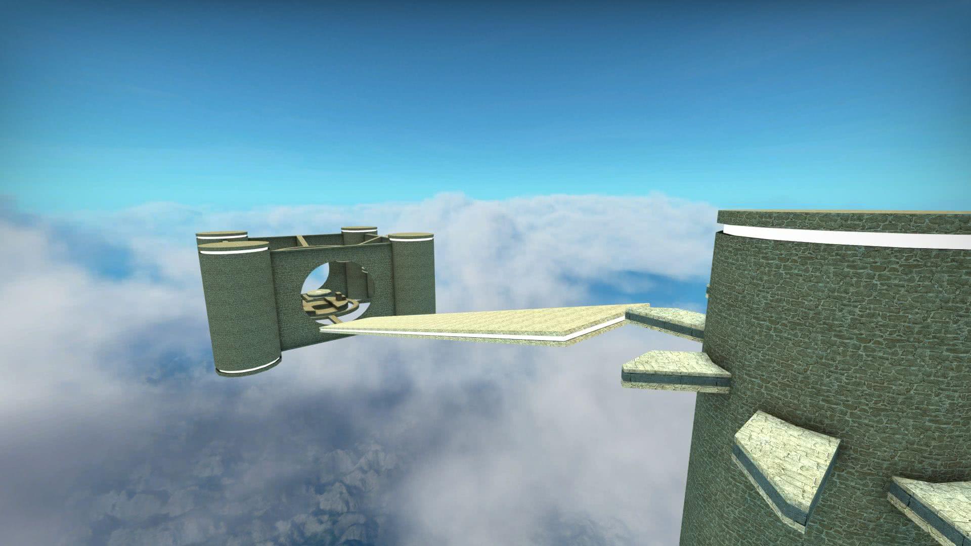 bhop_icosa map on CYBERSHOKE BHOP servers in CS2